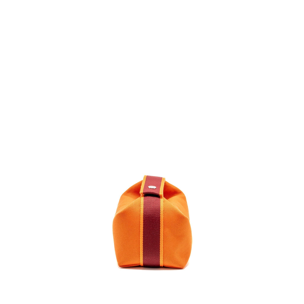 HERMES BRIDE-A-BRAC TRAVEL CASE, SMALL MODEL CANVAS ORANGE FEU SHW