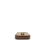 GUCCI JACKIE 1961 MINI SHOULDER BAG GG SUPREME CANVAS/CALFSKIN BROWN/MULTICOLOUR GHW