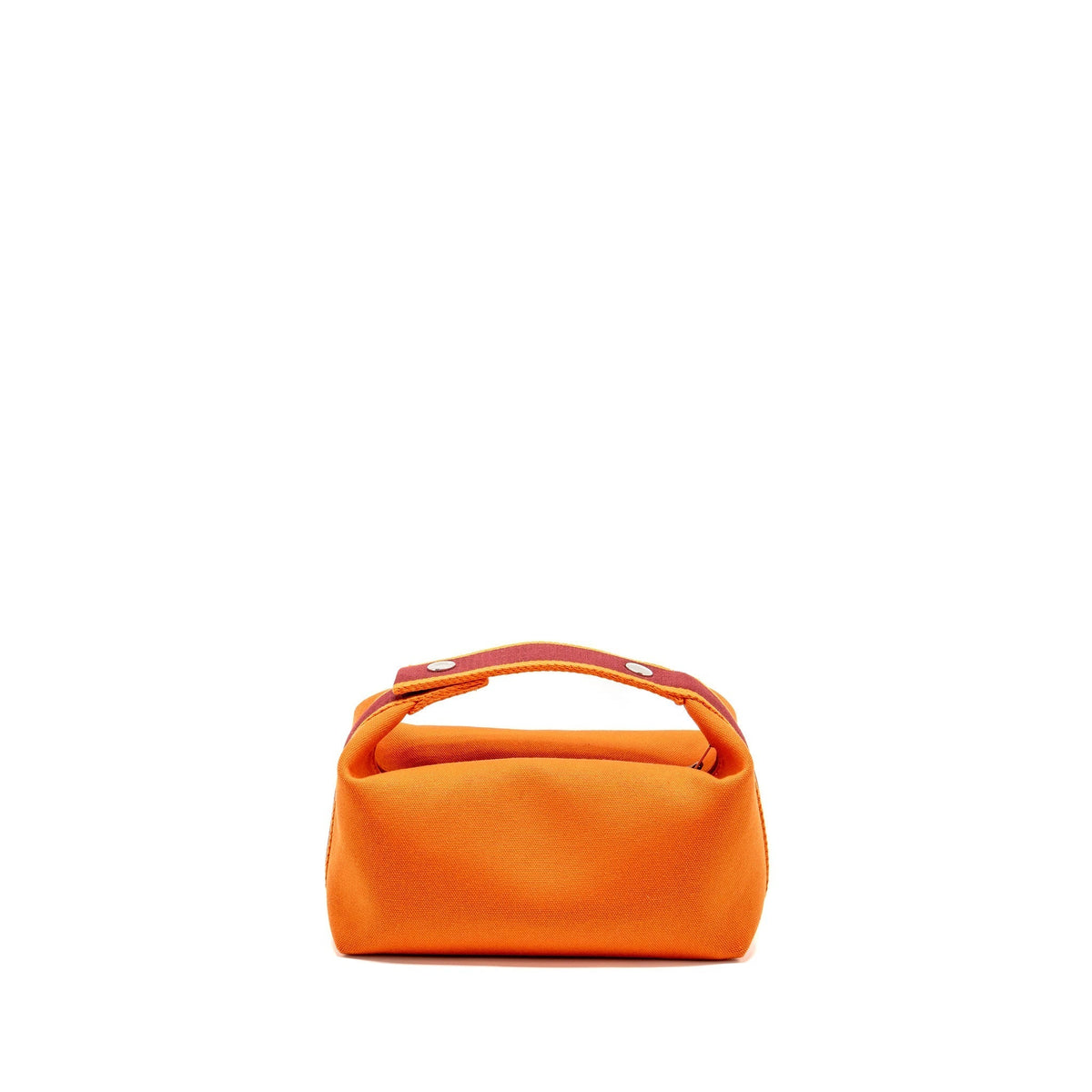 HERMES BRIDE-A-BRAC TRAVEL CASE, SMALL MODEL CANVAS ORANGE FEU SHW