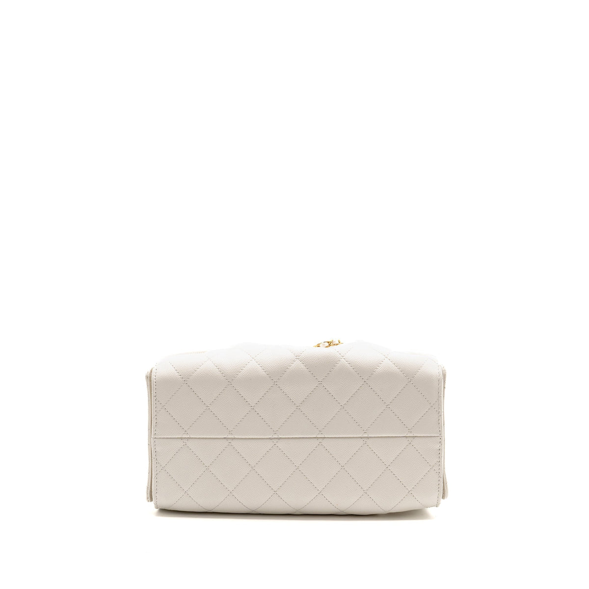 Chanel Small 25 Bag Caviar White GHW (Microchip)