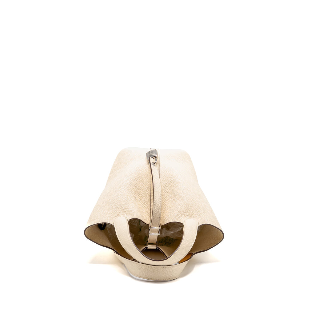 Hermes Picotin 18 Lock Bag Clemence/Swift Nata/Sesame SHW