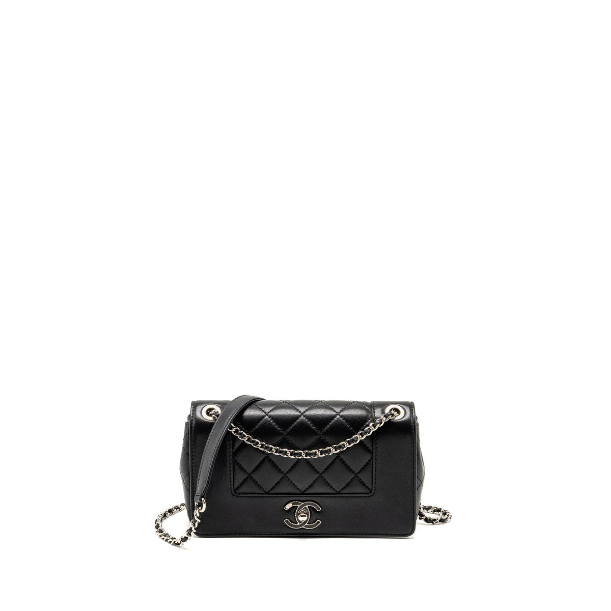 Chanel mademoiselle flap bag lambskin black SHW