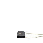 DIOR DIORAMA WALLET WITH CHAIN CALFSKIN BLACK GHW
