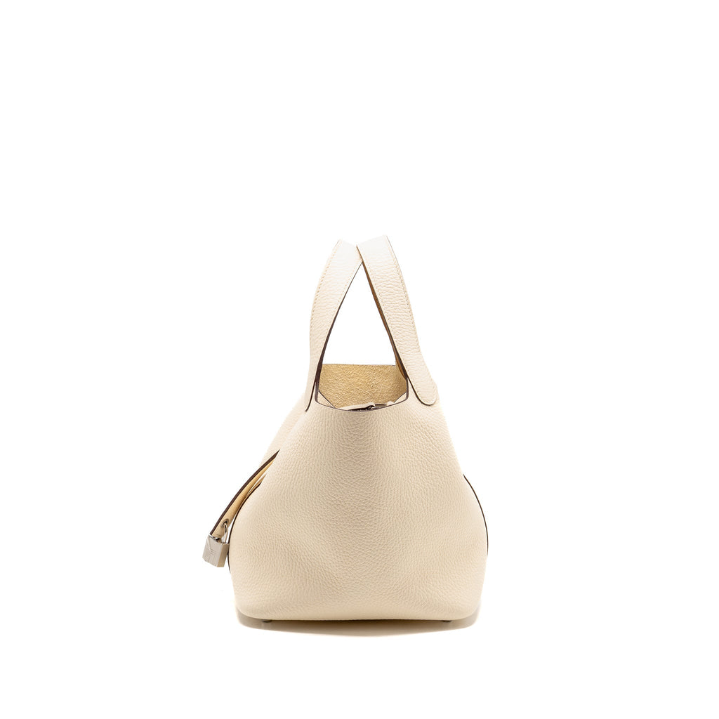 Hermes Picotin 18 Lock Bag Clemence/Swift Nata/Sesame SHW
