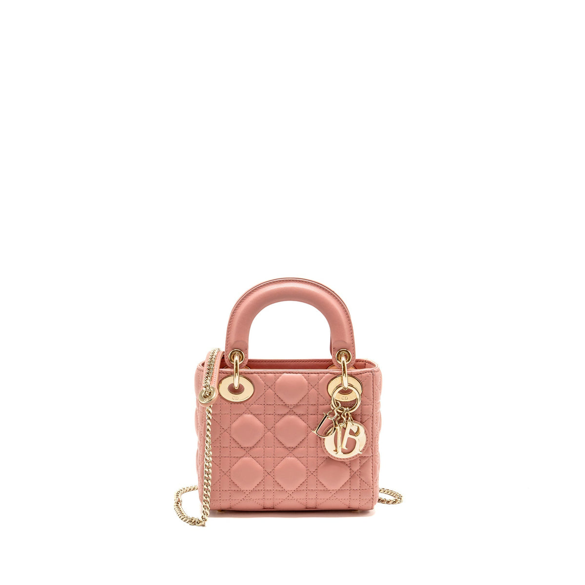 Dior Mini Lady Dior Bag Lambskin Pink LGHW