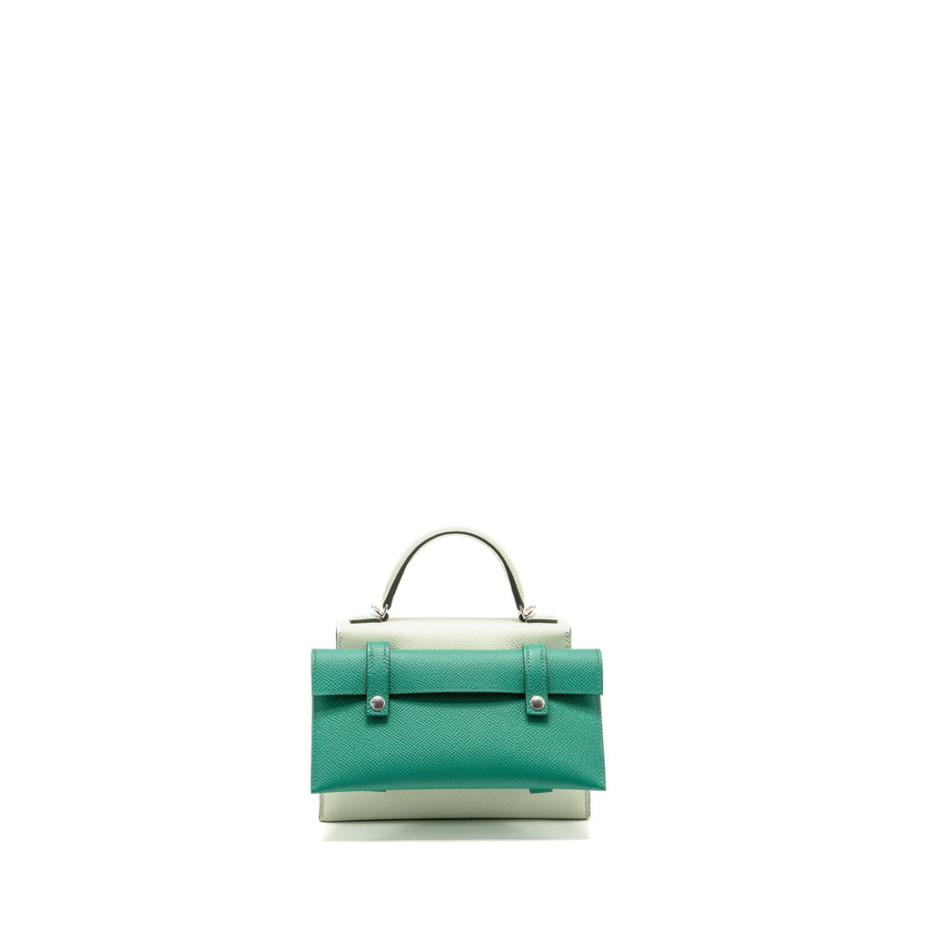 Hermes Kellydole / Kelly Dole picto epsom vert fizz/ nata/ rose Texas / vert jade SHW