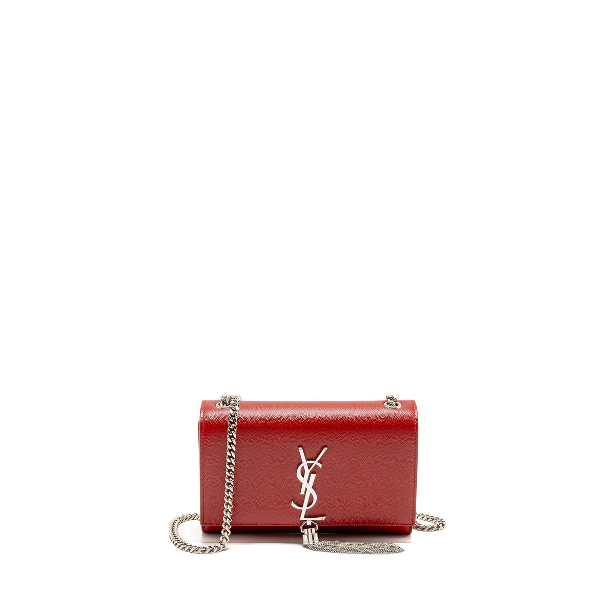 Saint Laurent/YSL Small Tassel Kate Bag Calfskin Red SHW