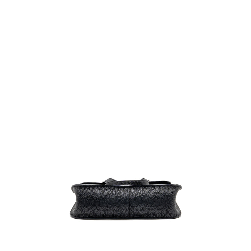 Hermes Halzan 25 Clemence Black GHW