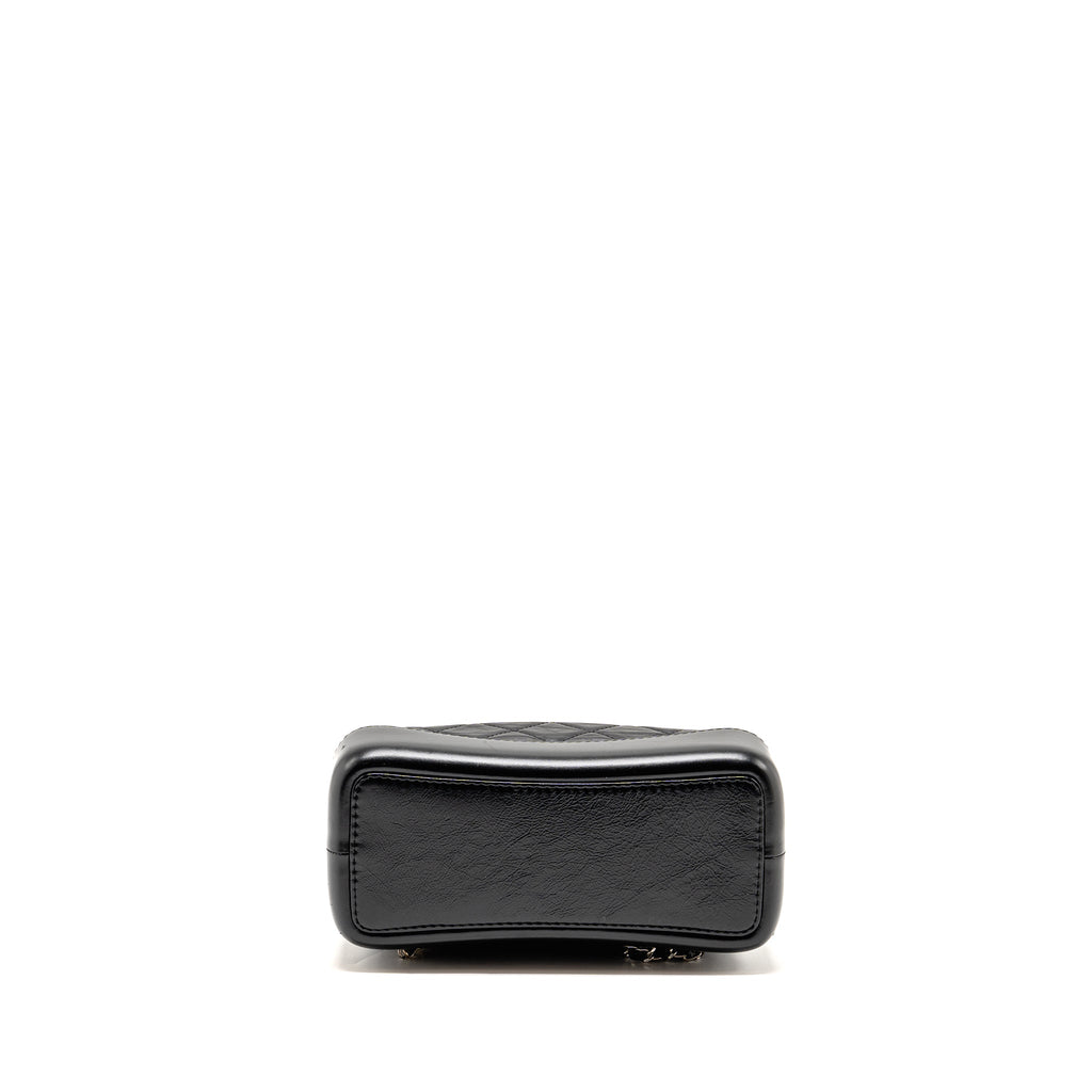 Chanel Gabrielle Backpack Aged Calfskin/Shiny Calfskin Black Multicolour HARDWARE