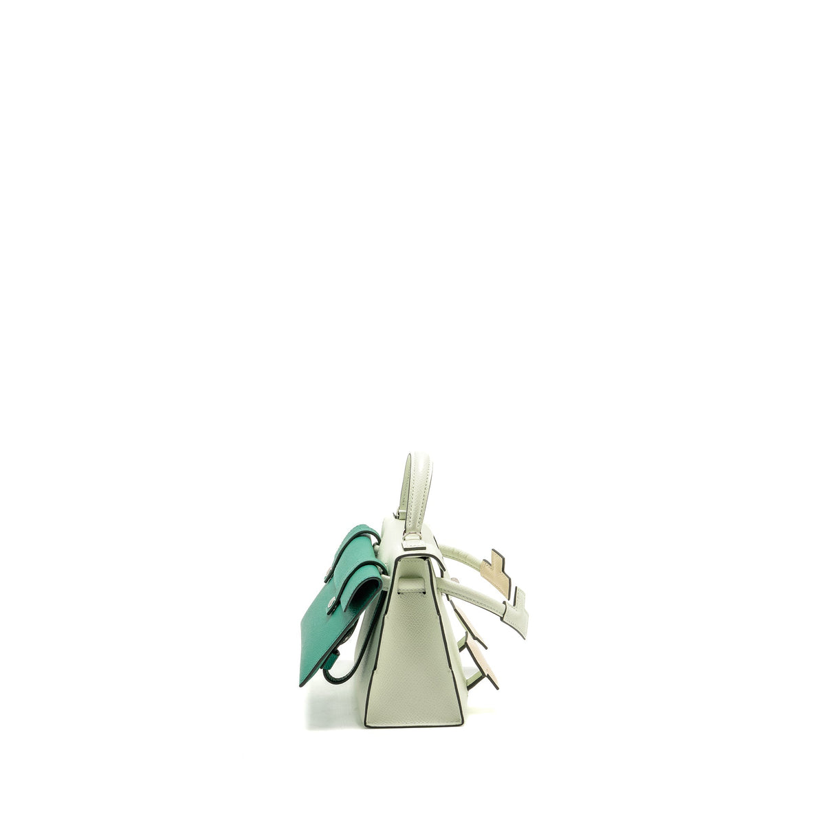 Hermes Kellydole / Kelly Dole picto epsom vert fizz/ nata/ rose Texas / vert jade SHW