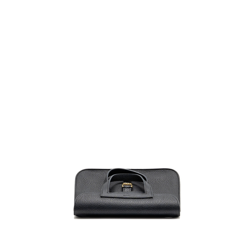 Hermes Halzan 25 Clemence Black GHW