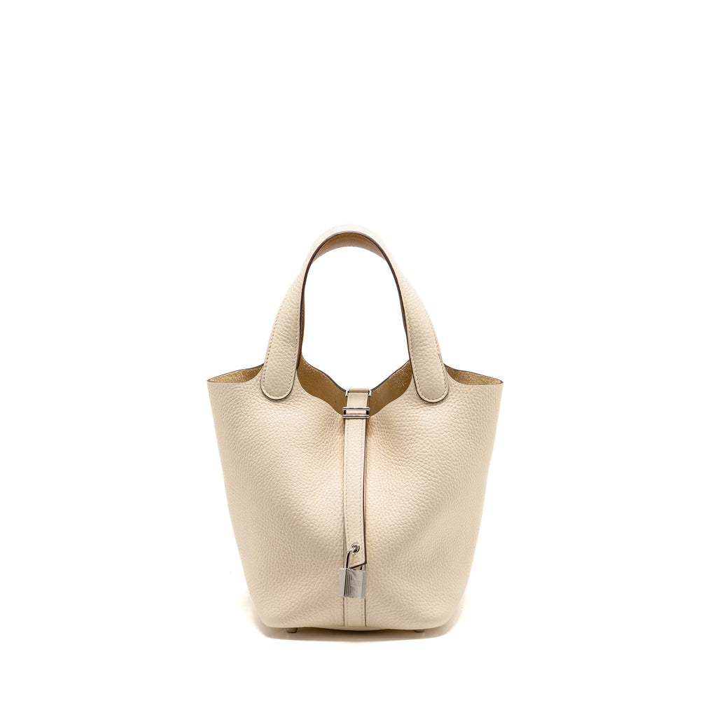 Hermes Picotin 18 Lock Bag Clemence/Swift Nata/Sesame SHW