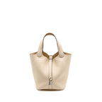 Hermes Picotin 18 Lock Bag Clemence/Swift Nata/Sesame SHW
