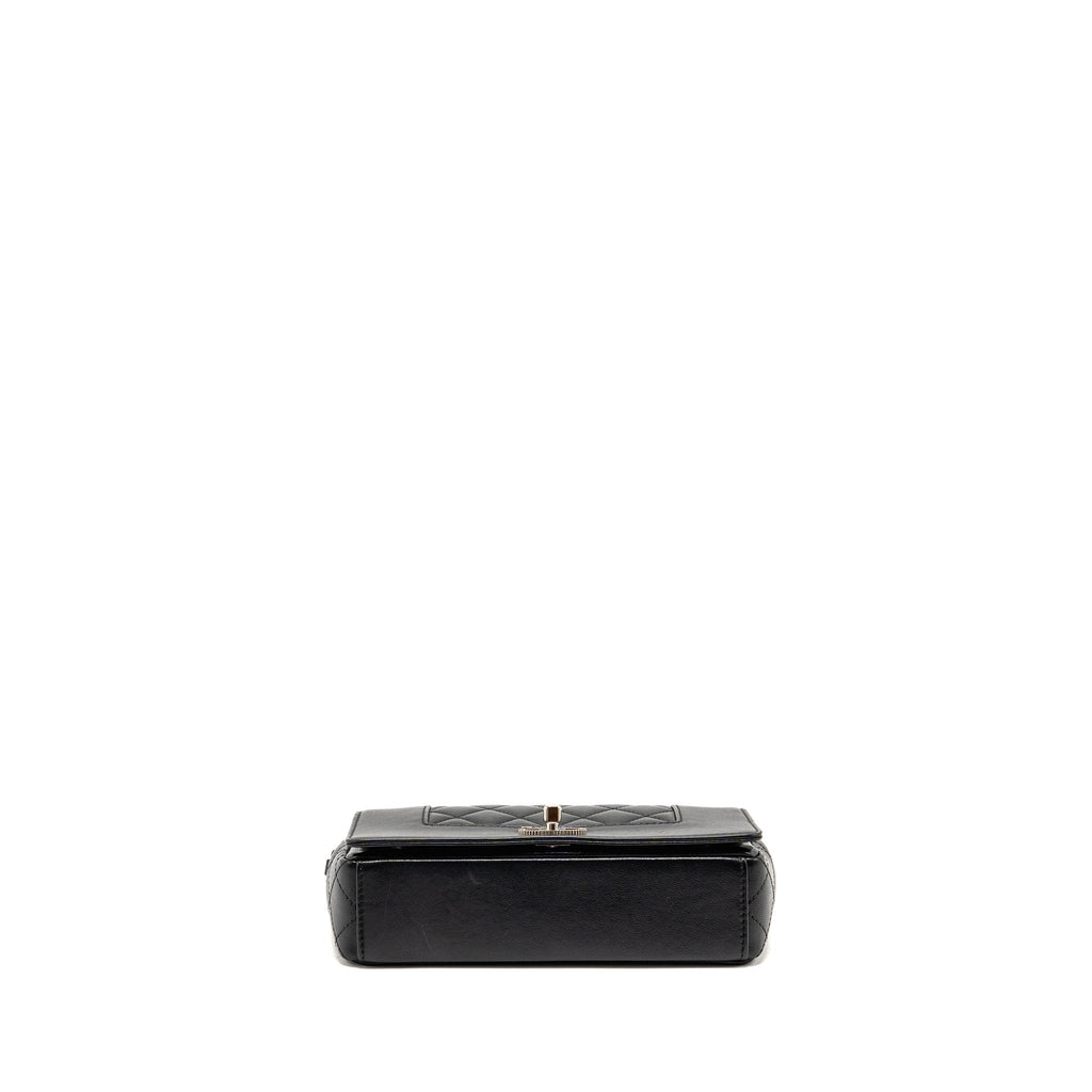 Chanel mademoiselle flap bag lambskin black SHW