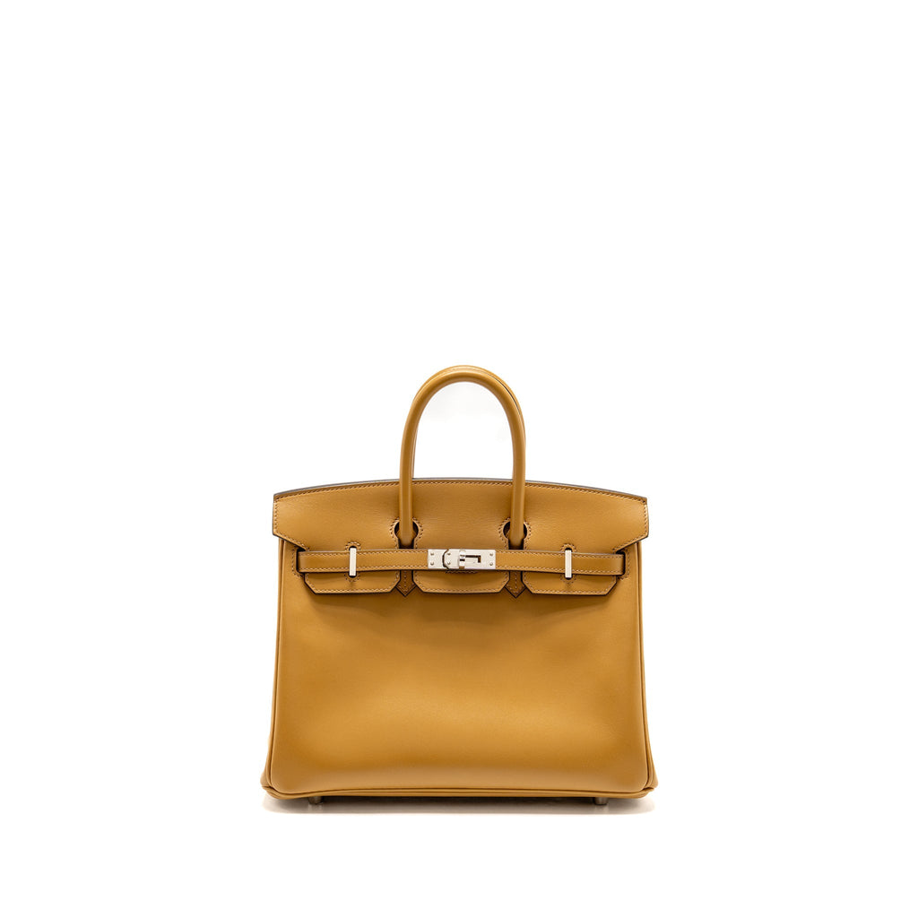 Hermes Birkin 25 Tadelakt Leather Poussiere SHW