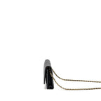 CHANEL CLASSIC WALLET ON CHAIN CAVIAR BLACK GHW (MICROCHIP)
