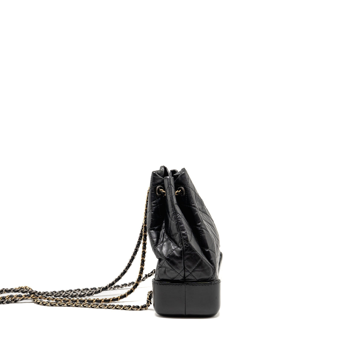 Chanel Gabrielle Backpack Aged Calfskin/Shiny Calfskin Black Multicolour HARDWARE