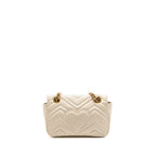 GUCCI MINI MARMONT BAG CALFSKIN WHITE GHW