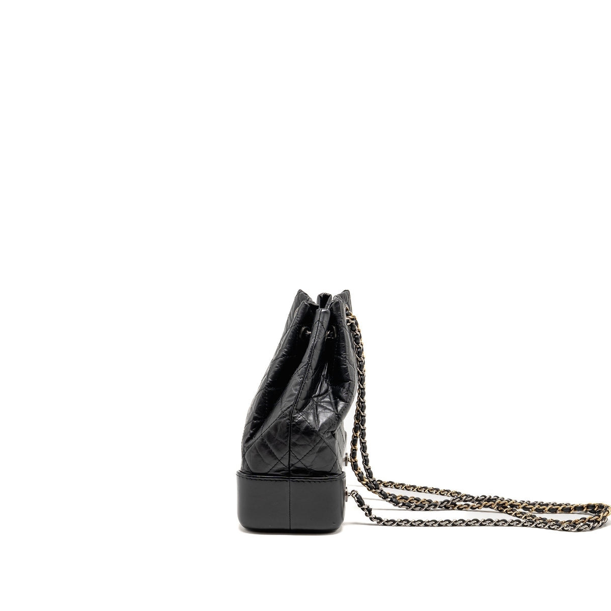 Chanel Gabrielle Backpack Aged Calfskin/Shiny Calfskin Black Multicolour HARDWARE