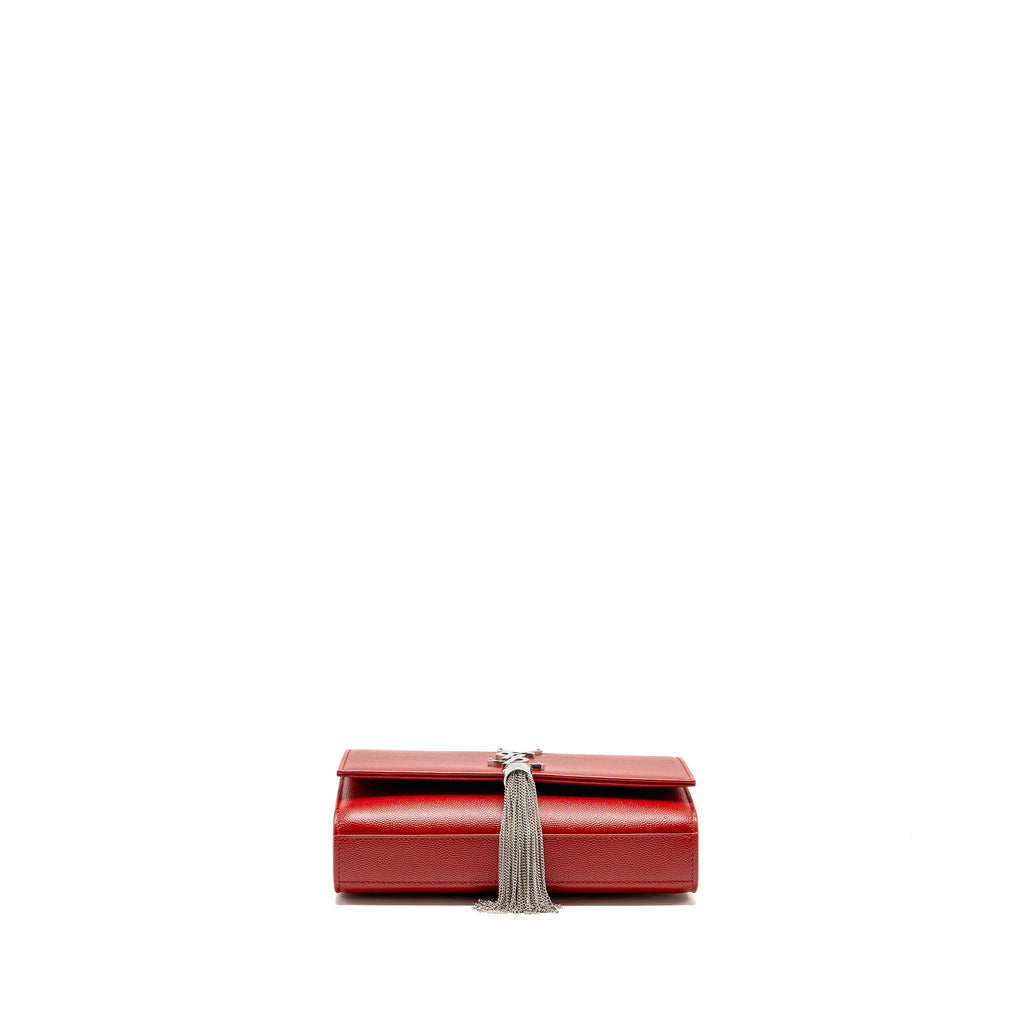 Saint Laurent/YSL Small Tassel Kate Bag Calfskin Red SHW