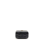 CHANEL LETTER TWIST TOP HANDLE LONG VANITY WITH CHAIN LAMBSKIN BLACK GHW (MICROCHIP)