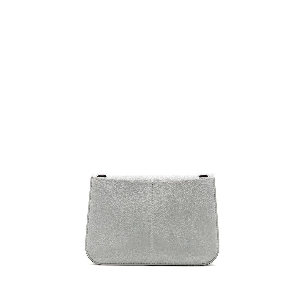 Hermes Halzan 25 Clemence Blue Pale SHW