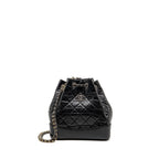 Chanel Gabrielle Backpack Aged Calfskin/Shiny Calfskin Black Multicolour HARDWARE