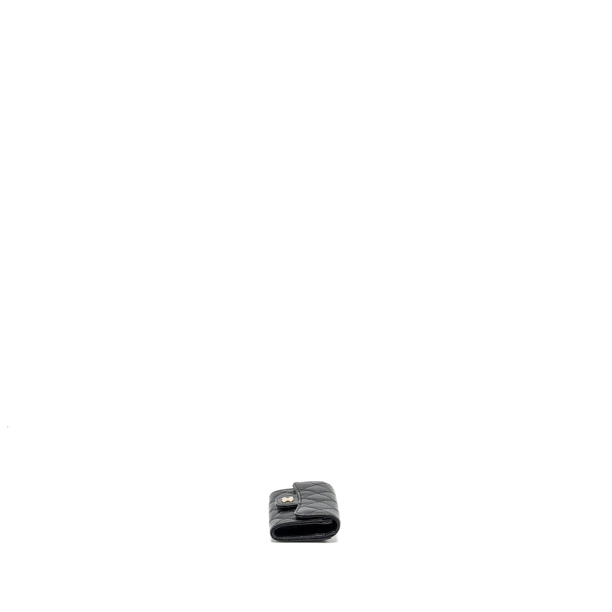 CHANEL CLASSIC FLAP CARD HOLDER CAVIAR BLACK GHW (MICROCHIP)