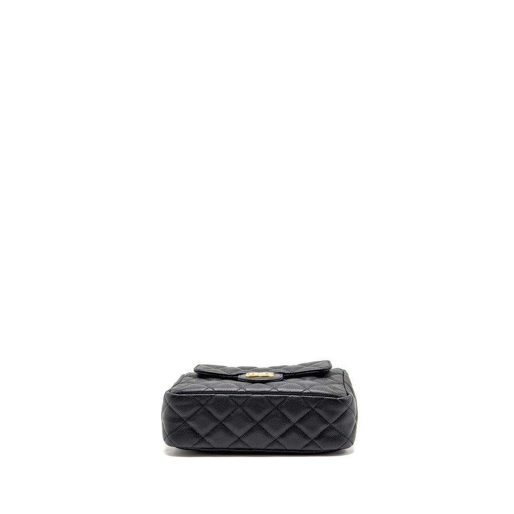 CHANEL SMALL HOBO CROSSBODY BAG CAVIAR BLACK GHW (MICROCHIP)