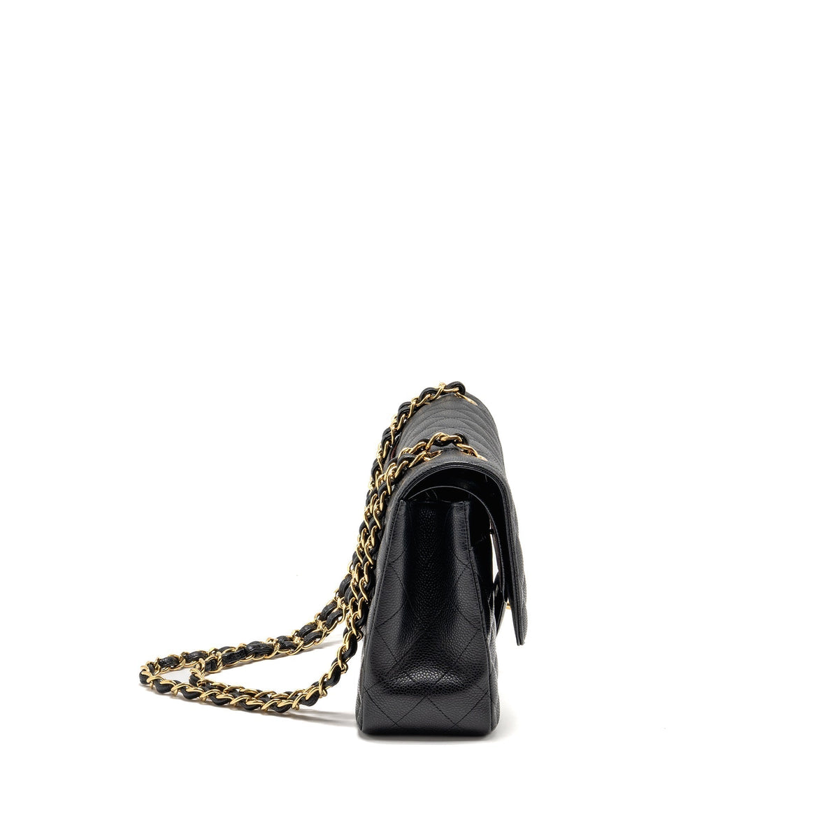 CHANEL JUMBO CLASSIC DOUBLE FLAP BAG CAVIAR BLACK GHW