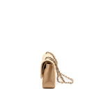 CHANEL MEDIUM CLASSIC DOUBLE FLAP BAG CAVIAR BEIGE SHW (MICROCHIP)