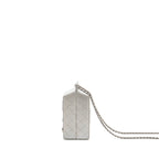 Chanel 14K limited edition Minaudiere runway lait de coco milk carton evening chain bag goatskin iridescent silver shiny ruthenium hardware