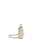 Chanel 25S Clutch with Chain Mesh / Lambskin White LGHW (Microchip)