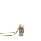 Chanel Mini Rectangular Flap Bag Lambskin Sage Grey LGHW (Microchip)