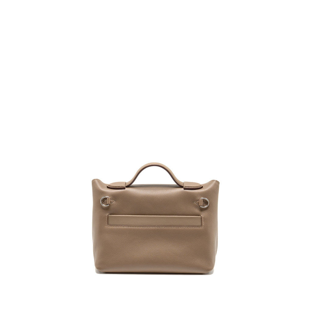 Hermes MINI 24/24 2424-21 BAG Evercolor/Swift Etoupe SHW