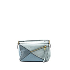 LOEWE SMALL PUZZLE BAG CALFSKIN BLUE/ MULTICOLOUR GHW