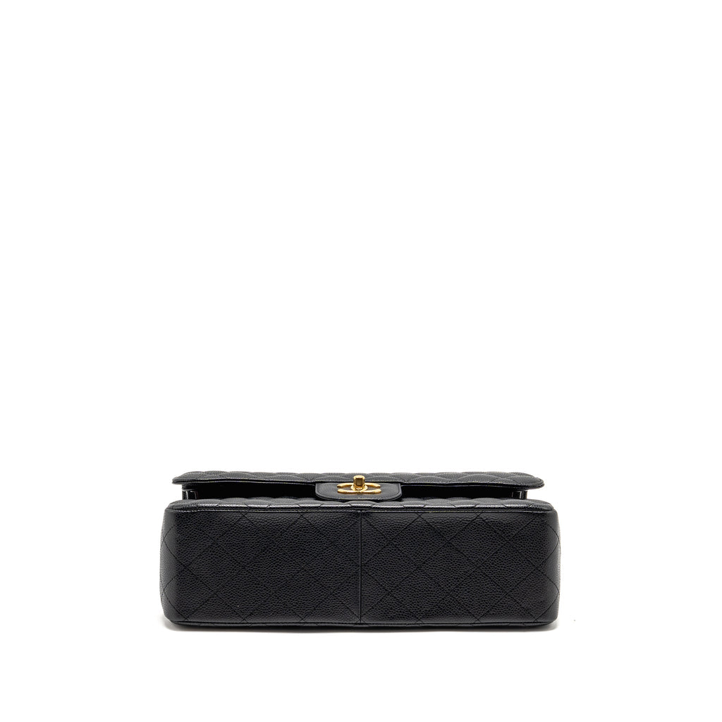 CHANEL JUMBO CLASSIC DOUBLE FLAP BAG CAVIAR BLACK GHW