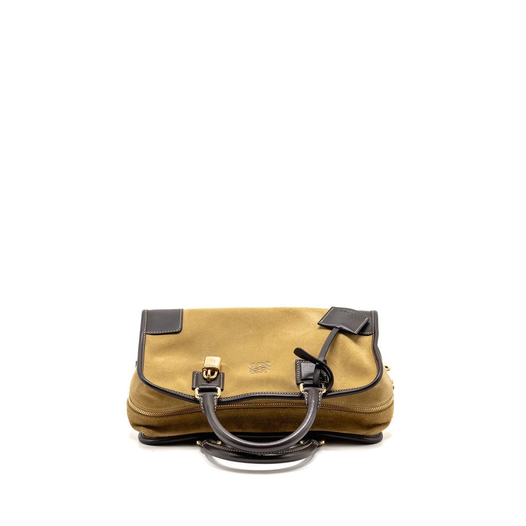 Loewe vintage Amazona 28 suede brown/dark brown GHW
