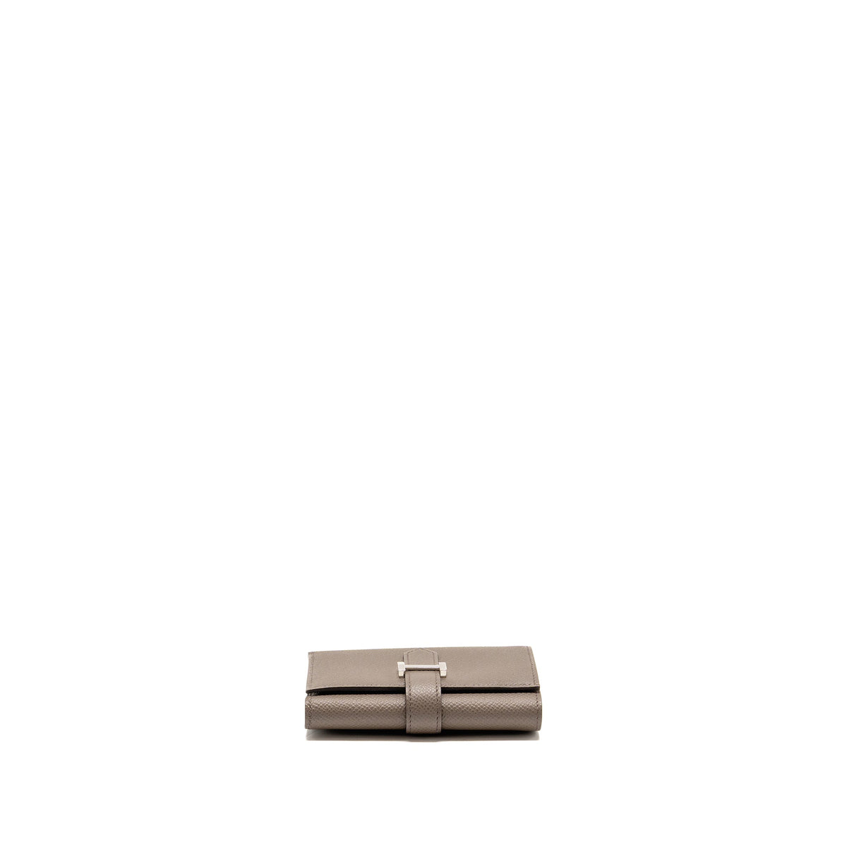 HERMES BEARN COMPACT WALLET EPSOM GRIS ETAIN SHW