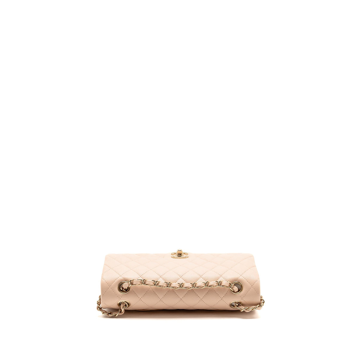 CHANEL MEDIUM CLASSIC DOUBLE FLAP BAG CAVIAR LIGHT PINK LGHW (MICROCHIP)