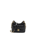 CHANEL SMALL HOBO CROSSBODY BAG CAVIAR BLACK GHW (MICROCHIP)