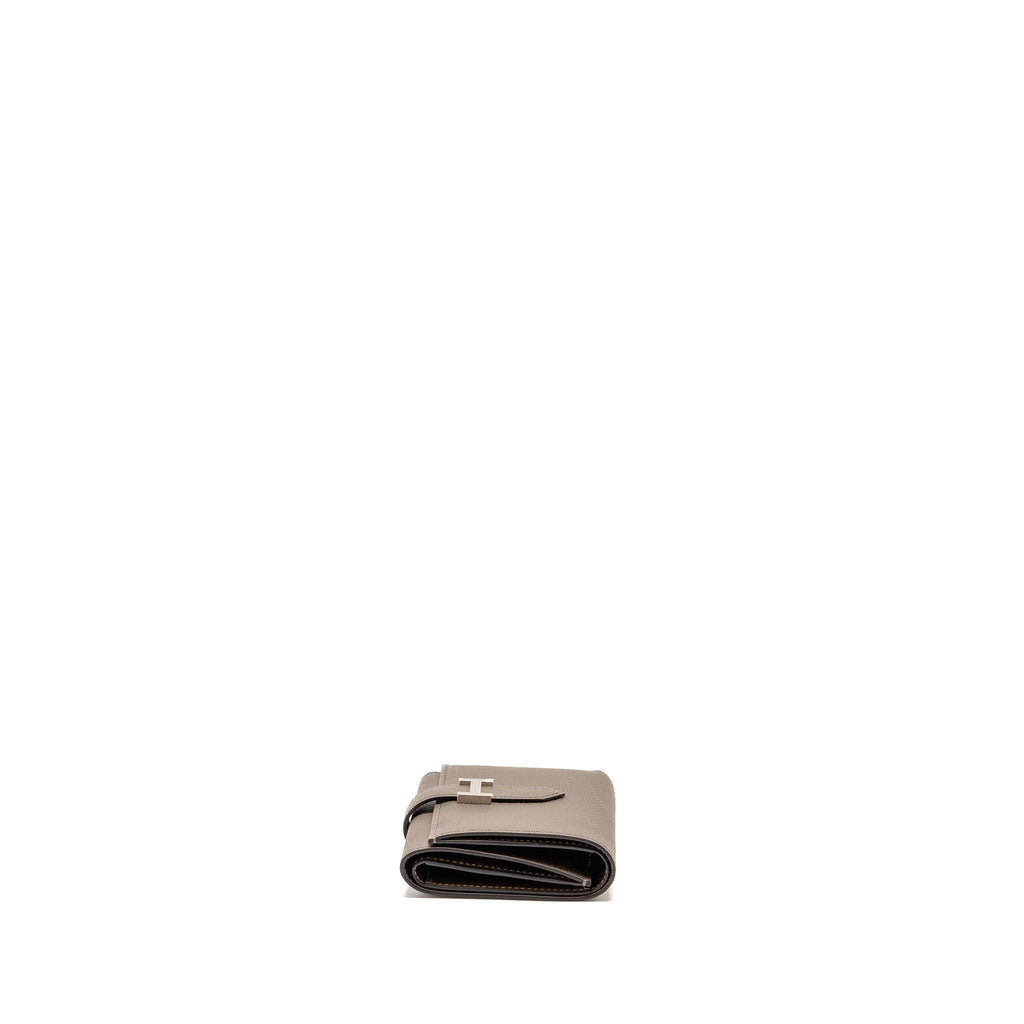 HERMES BEARN COMPACT WALLET EPSOM GRIS ETAIN SHW
