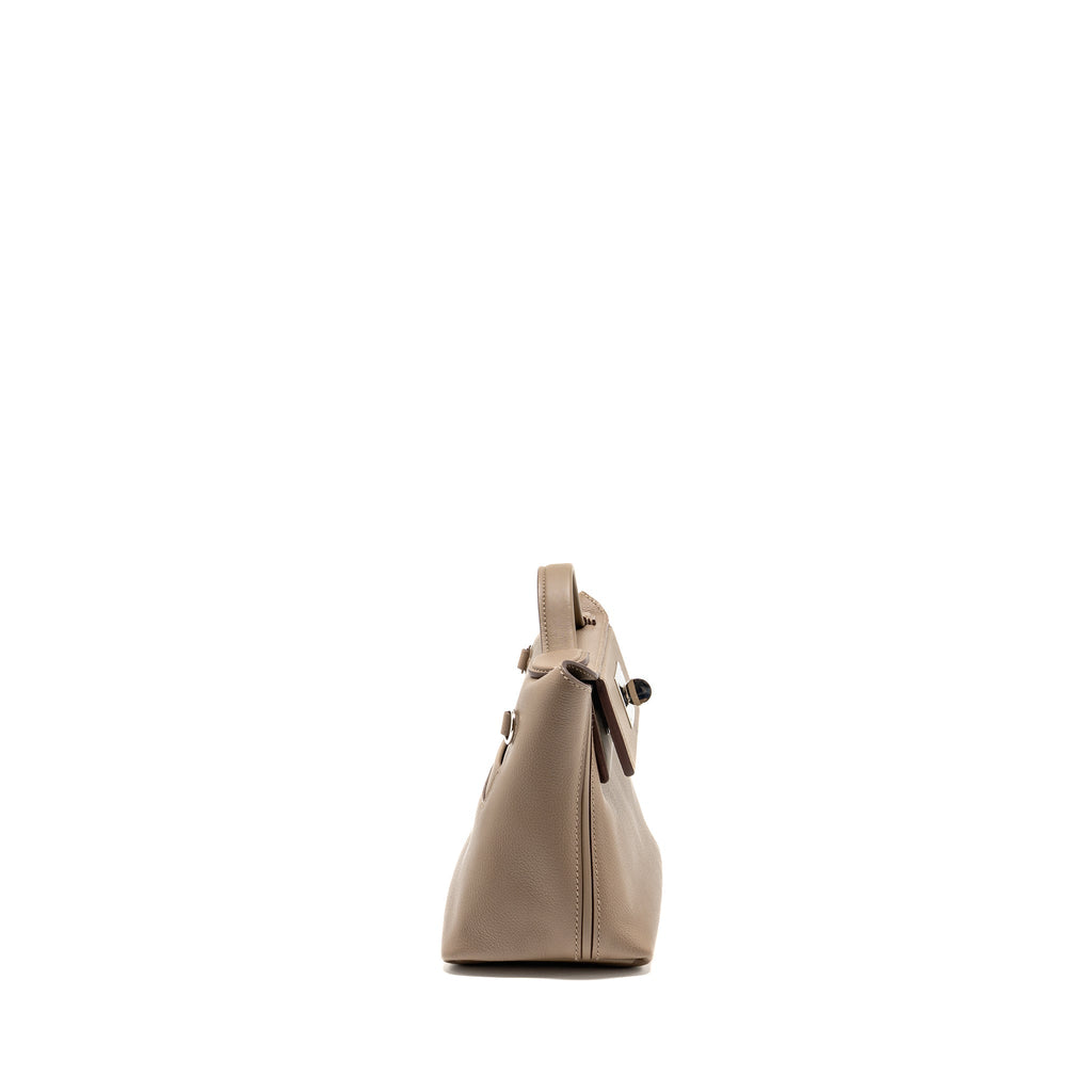 Hermes MINI 24/24 2424-21 BAG Evercolor/Swift Etoupe SHW