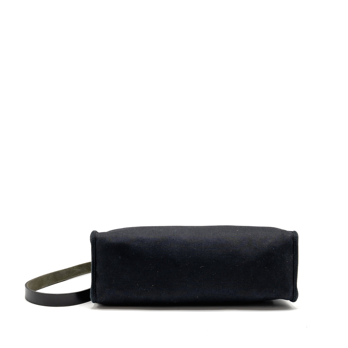 HERMES HERBAG 31 ZIP BAG CANVAS/HUNTER LEATHER BLACK SHW