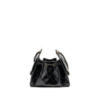 CHANEL MINI 25 BAG AGED CALFSKIN BLACK MULTICOLOUR HARDWARE (MICROCHIP)