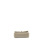Chanel Mini Rectangular Flap Bag Lambskin Sage Grey LGHW (Microchip)