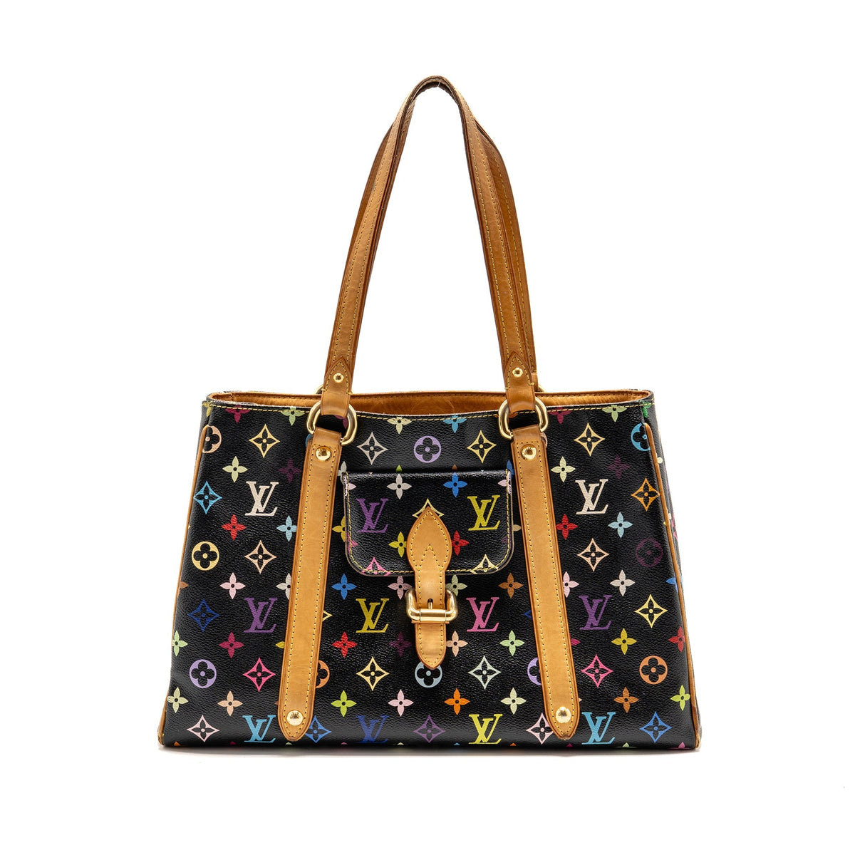 Louis Vuitton Aurelia Shoulder Bag Monogram Canvas Black/ Multicolour GHW