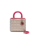 Dior Medium Lady Dior Lambskin Light Grey / Multicolour SHW