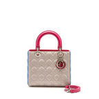 Dior Medium Lady Dior Lambskin Light Grey / Multicolour SHW