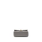 Chanel 22B Metal Top Handle Mini Rectangular Flap Bag Lambskin Grey GHW (Microchip)